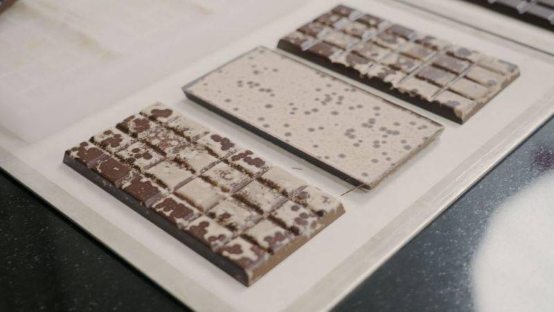 not well crystallized chocolate