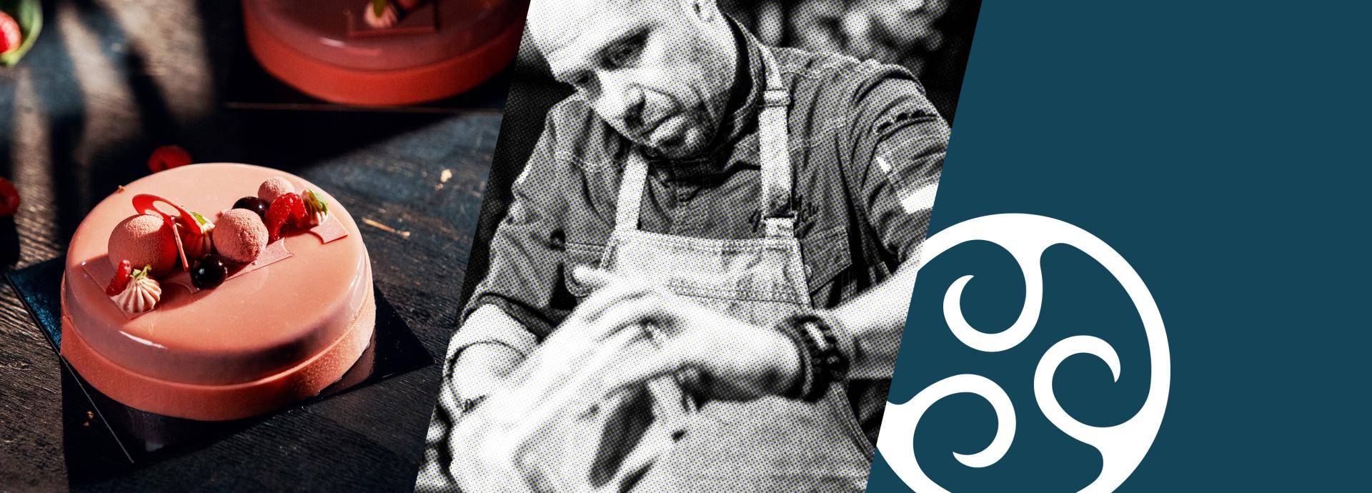 Ruby Cherry Cake with cherry confit and hazelnut moelleux from Callebaut chef Jurgen Koens