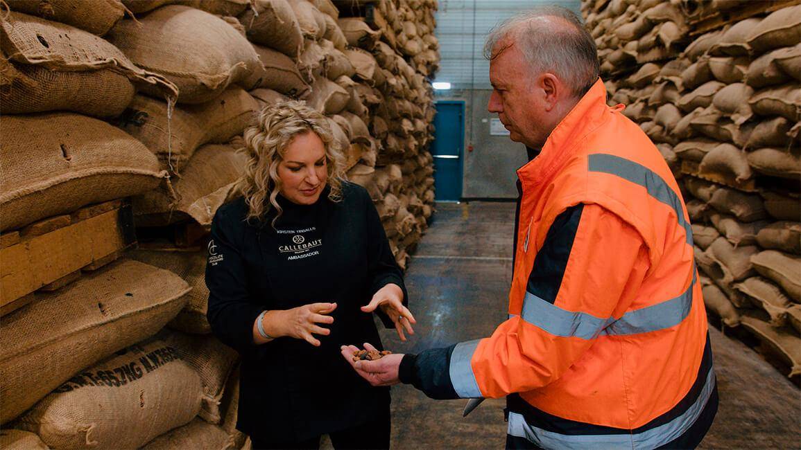 Kirsten Tibballs in Wieze factory 