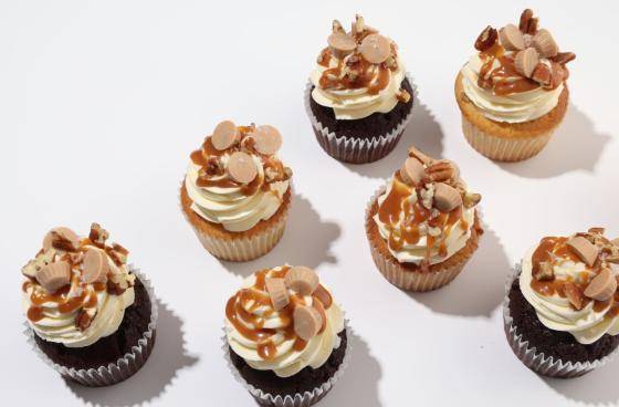 cupcakes with decorations on top